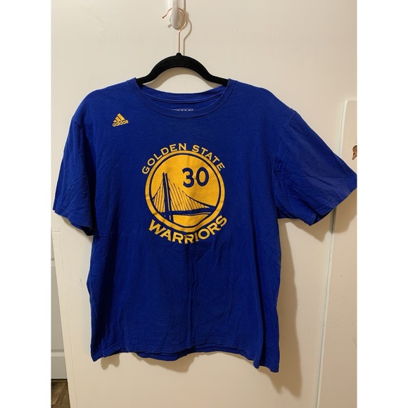 Adidas Mens Golden State Warriors 30 Curry T-Shirt Size Large NBA - Picture 1 of 7
